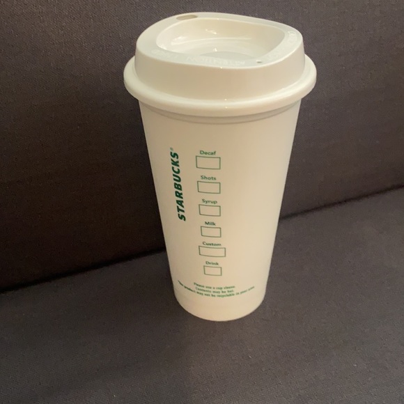 Starbucks Plastic Reusable White Cup - Picture 3 of 5